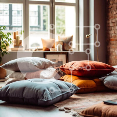 Intra Συλλεκτικό Ξύλινο Παζλ Plywood  4mm - Άνετο σαλόνι με θέα στον ορίζοντα της πόλης Σε Ξύλινο Κουτί - Διαστάσεις Puzzle: 10x10 cm – 25 κομμάτια - Image 1