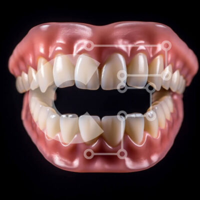 Intra Συλλεκτικό Ξύλινο Παζλ Plywood  4mm - Κοντινή όψη των υγιών δοντιών και ούλων ενός ατόμου Σε Ξύλινο Κουτί - Διαστάσεις Puzzle: 10x10 cm – 25 κομμάτια - Image 1