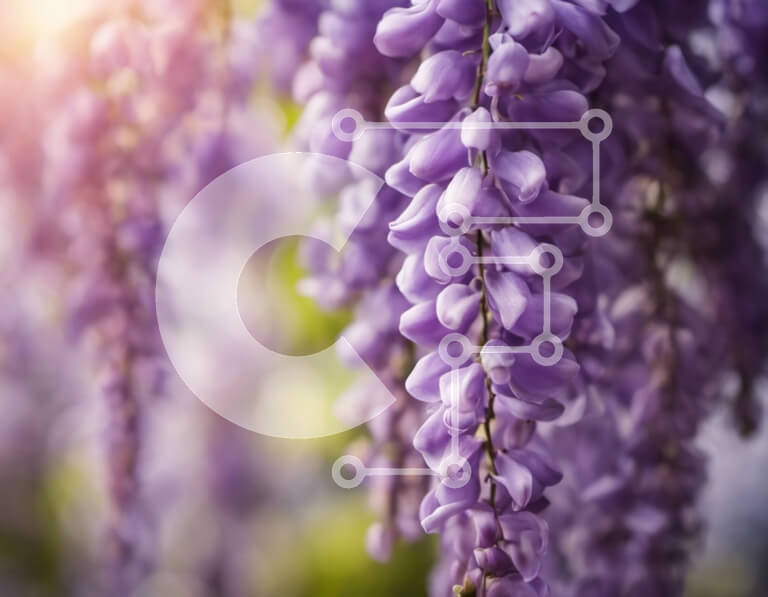 Intra Συλλεκτικό Ξύλινο Παζλ Plywood  4mm - Κοντινό πλάνο ενός μωβ λουλουδιού σε πλήρη άνθιση Σε Ξύλινο Κουτί - Διαστάσεις: 10x10 cm – 25 κομμάτια