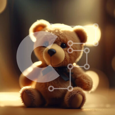 Intra Συλλεκτικό Ξύλινο Παζλ Plywood  4mm - Άνετη και ζεστή εικόνα ενός μικρού καφέ αρκουδάκι Σε Ξύλινο Κουτί - Διαστάσεις: 10x10 cm – 25 κομμάτια - Image 1