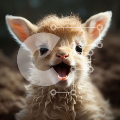 Intra Συλλεκτικό Ξύλινο Παζλ Plywood  4mm - Χαριτωμένο μωρό λάμα με παιχνιδιάρικη έκφραση Σε Ξύλινο Κουτί - Διαστάσεις: 10x10 cm – 25 κομμάτια - Image 1