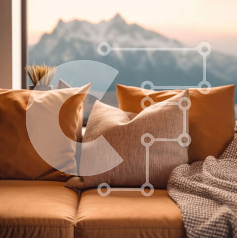 Intra Συλλεκτικό Ξύλινο Παζλ Plywood  4mm - Άνετος καφές καναπές με θέα στο βουνό Σε Ξύλινο Κουτί - Διαστάσεις Puzzle: 10x10 cm – 25 κομμάτια - Image 1