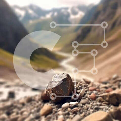 Intra Συλλεκτικό Ξύλινο Παζλ Plywood 4mm - Όμορφη εικόνα του τοπίου του βραχώδους βουνού με τον ποταμό Σε Ξύλινο Κουτί - Διαστάσεις: 10x10 cm – 25 κομμάτια - Image 1