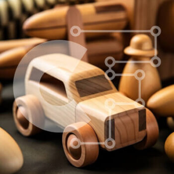 Intra Συλλεκτικό Ξύλινο Παζλ Plywood  4mm - Ξύλινα παιχνίδια σε μαύρη επιφάνεια Σε Ξύλινο Κουτί - Διαστάσεις Puzzle: 10x10 cm – 25 κομμάτια - Image 1