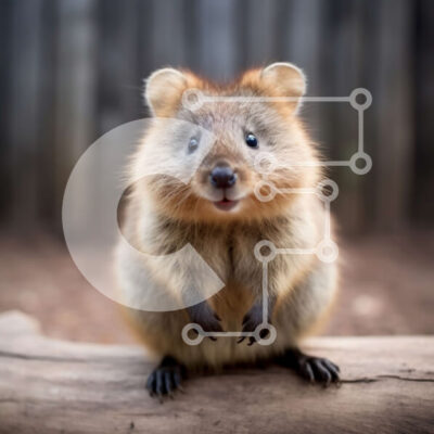 Intra Συλλεκτικό Ξύλινο Παζλ Plywood  4mm - Αξιολάτρευτη εικόνα ενός μικρού ζώου με αφράτη ουρά και στρογγυλά αυτιά Σε Ξύλινο Κουτί - Διαστάσεις: 10x10 cm – 25 κομμάτια - Image 1