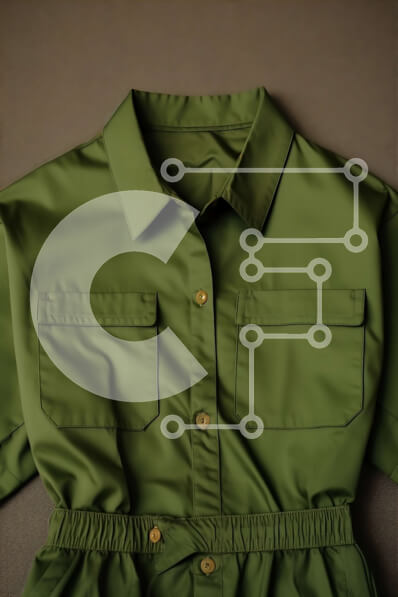 Intra Συλλεκτικό Ξύλινο Παζλ Plywood  4mm - Πράσινο πουκάμισο με τσέπη στο στήθος Σε Ξύλινο Κουτί - Διαστάσεις Puzzle: 10x10 cm – 25 κομμάτια