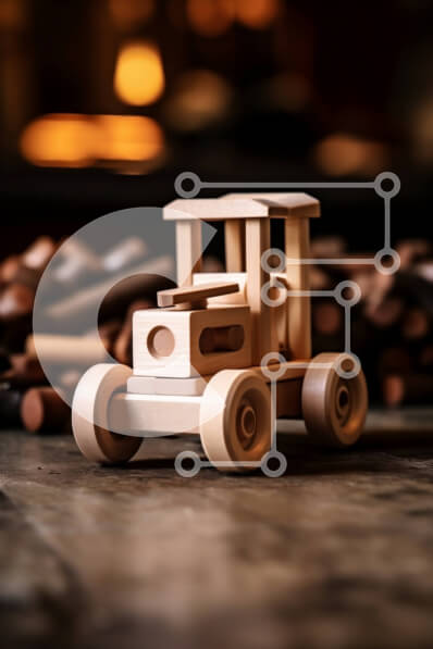 Intra Συλλεκτικό Ξύλινο Παζλ Plywood  4mm - Ξύλινο αυτοκίνητο παιχνιδιών στο τραπέζι Σε Ξύλινο Κουτί - Διαστάσεις: 10x10 cm – 25 κομμάτια