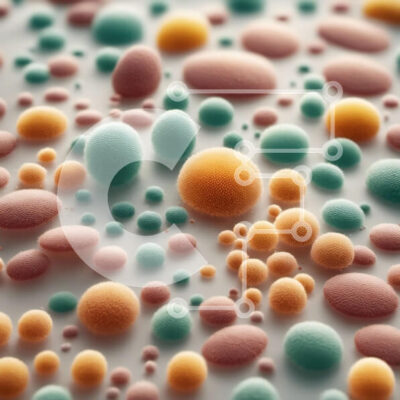 Intra Συλλεκτικό Ξύλινο Παζλ Plywood  4mm - Αφηρημένη σύνθεση μικρών στρογγυλών αντικειμένων σε λευκή επιφάνεια Σε Ξύλινο Κουτί - Διαστάσεις Puzzle: 10x10 cm – 25 κομμάτια - Image 1