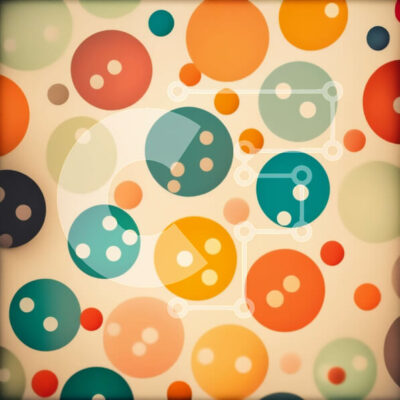 Intra Συλλεκτικό Ξύλινο Παζλ Plywood  4mm - Ζωντανό και παιχνιδιάρικο μοτίβο κύκλων σε ανοιχτό μπεζ φόντο Σε Ξύλινο Κουτί - Διαστάσεις Puzzle: 10x10 cm – 25 κομμάτια - Image 1