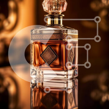 Intra Συλλεκτικό Ξύλινο Παζλ Plywood  4mm - Πολυτελές μπουκάλι αρώματος Chanel No. 5 στο τραπέζι με καθρέφτη Σε Ξύλινο Κουτί - Διαστάσεις Puzzle: 10x10 cm – 25 κομμάτια - Image 1