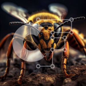 Intra Συλλεκτικό Ξύλινο Παζλ Plywood  4mm - Απίστευτη κοντινή εικόνα του προσώπου μιας μέλισσας με εκπληκτική λεπτομέρεια Σε Ξύλινο Κουτί - Διαστάσεις: 10x10 cm – 25 κομμάτια