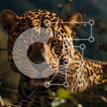 Intra Συλλεκτικό Ξύλινο Παζλ Plywood 4mm - Majestic Jaguar σε φυσικό βιότοπο Σε Ξύλινο Κουτί - Διαστάσεις: 10x10 cm – 25 κομμάτια - Image 1