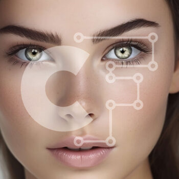 Intra Συλλεκτικό Ξύλινο Παζλ Plywood  4mm - Ουδέτερο πορτρέτο μιας όμορφης γυναίκας με πράσινα μάτια και ξανθά μαλλιά Σε Ξύλινο Κουτί - Διαστάσεις Puzzle: 10x10 cm – 25 κομμάτια - Image 1