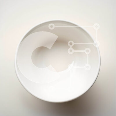 Intra Συλλεκτικό Ξύλινο Παζλ Plywood  4mm - Κομψό και μοντέρνο λευκό κεραμικό μπολ Σε Ξύλινο Κουτί - Διαστάσεις: 10x10 cm – 25 κομμάτια - Image 1