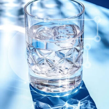 Intra Συλλεκτικό Ξύλινο Παζλ Plywood  4mm - Όμορφη εικόνα του καθαρού ποτηριού νερού με το φως του ήλιου Σε Ξύλινο Κουτί - Διαστάσεις Puzzle: 10x10 cm – 25 κομμάτια - Image 1