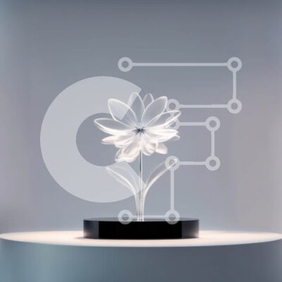 Intra Συλλεκτικό Ξύλινο Παζλ Plywood  4mm - Εκπληκτική εικόνα ενός λευκού λουλουδιού σε μαύρη βάση Σε Ξύλινο Κουτί - Διαστάσεις: 10x10 cm – 25 κομμάτια - Image 1