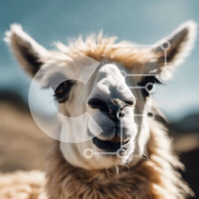 Intra Συλλεκτικό Ξύλινο Παζλ Plywood  4mm - Κοντινή όψη του προσώπου του Λάμα Σε Ξύλινο Κουτί - Διαστάσεις: 10x10 cm – 25 κομμάτια - Image 1