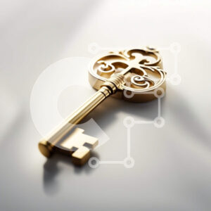 Intra Συλλεκτικό Ξύλινο Παζλ Plywood  4mm - Όμορφη εικόνα ενός χρυσού κλειδιού με περίπλοκα σχέδια Σε Ξύλινο Κουτί - Διαστάσεις: 10x10 cm – 25 κομμάτια