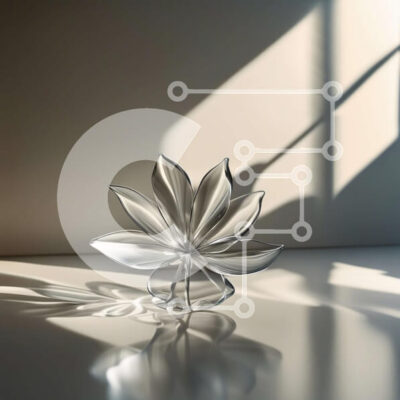 Intra Συλλεκτικό Ξύλινο Παζλ Plywood 4mm - Όμορφη εικόνα του λουλουδιού σε ένα διαφανές γυάλινο βάζο Σε Ξύλινο Κουτί - Διαστάσεις: 10x10 cm – 25 κομμάτια - Image 1