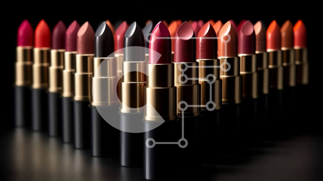 Intra Συλλεκτικό Ξύλινο Παζλ Plywood  4mm - Κομψή οθόνη κραγιόν σε μαύρο φόντο Σε Ξύλινο Κουτί - Διαστάσεις Puzzle: 10x10 cm – 25 κομμάτια