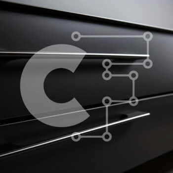 Intra Συλλεκτικό Ξύλινο Παζλ Plywood  4mm - Μαύρο συρταριέρα με πέντε συρτάρια και ασημί χερούλια Σε Ξύλινο Κουτί - Διαστάσεις Puzzle: 10x10 cm – 25 κομμάτια - Image 1