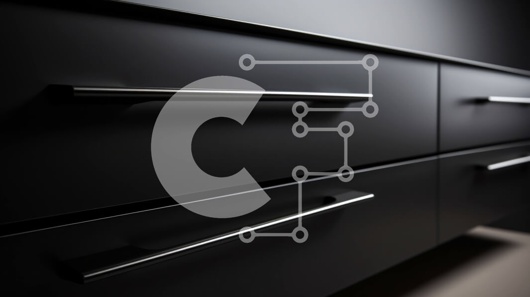 Intra Συλλεκτικό Ξύλινο Παζλ Plywood  4mm - Μαύρο συρταριέρα με πέντε συρτάρια και ασημί χερούλια Σε Ξύλινο Κουτί - Διαστάσεις Puzzle: 10x10 cm – 25 κομμάτια