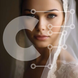 Intra Συλλεκτικό Ξύλινο Παζλ Plywood  4mm - Εκπληκτική νύφη με νυφικό με πέπλο και κολιέ με διαμάντια Σε Ξύλινο Κουτί - Διαστάσεις Puzzle: 10x10 cm – 25 κομμάτια