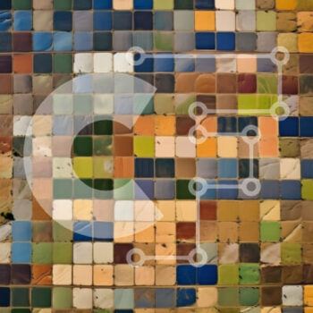 Intra Συλλεκτικό Ξύλινο Παζλ Plywood  4mm - Όμορφο μωσαϊκό από πλακάκια διαφορετικού χρώματος Σε Ξύλινο Κουτί - Διαστάσεις Puzzle: 10x10 cm – 25 κομμάτια - Image 1