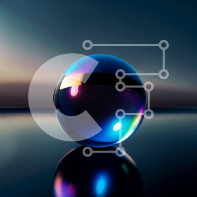 Intra Συλλεκτικό Ξύλινο Παζλ Plywood  4mm - Αφηρημένη εικόνα μιας πολύχρωμης λαμπερής μπάλας σε μια σκοτεινή επιφάνεια Σε Ξύλινο Κουτί - Διαστάσεις Puzzle: 10x10 cm – 25 κομμάτια - Image 1