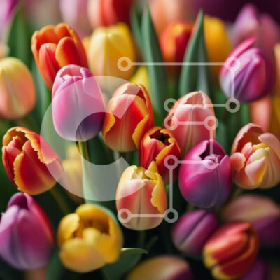 Intra Συλλεκτικό Ξύλινο Παζλ Plywood  4mm - Ζωντανή διάταξη τουλίπας σε ένα όμορφο βάζο Σε Ξύλινο Κουτί - Διαστάσεις: 10x10 cm – 25 κομμάτια - Image 1