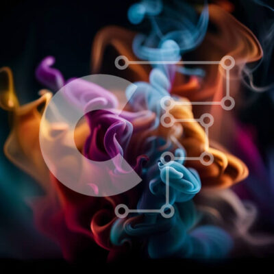 Intra Συλλεκτικό Ξύλινο Παζλ Plywood 4mm - Ζωντανή καρδιά καπνού σε μαύρο φόντο Σε Ξύλινο Κουτί - Διαστάσεις Puzzle: 10x10 cm – 25 κομμάτια - Image 1