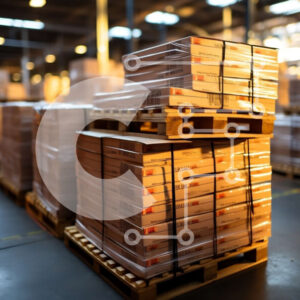 Intra Συλλεκτικό Ξύλινο Παζλ Plywood 4mm - Βιομηχανική αποθήκη με στοιβαγμένες παλέτες και χαρτόκουτα Σε Ξύλινο Κουτί - Διαστάσεις Puzzle: 10x10 cm – 25 κομμάτια - Image 1