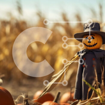 Intra Συλλεκτικό Ξύλινο Παζλ Plywood  4mm - Σκιάχτρο σε χωράφι με καλαμπόκι με κολοκύθες Σε Ξύλινο Κουτί - Διαστάσεις Puzzle: 10x10 cm – 25 κομμάτια - Image 1