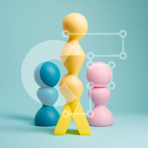 Intra Συλλεκτικό Ξύλινο Παζλ Plywood  4mm - Πολύχρωμα ειδώλια σε μπλε φόντο Σε Ξύλινο Κουτί - Διαστάσεις: 10x10 cm – 25 κομμάτια