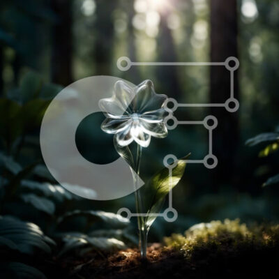 Intra Συλλεκτικό Ξύλινο Παζλ Plywood  4mm - Όμορφη εικόνα του ηλίανθου σε ένα δάσος Σε Ξύλινο Κουτί - Διαστάσεις: 10x10 cm – 25 κομμάτια - Image 1