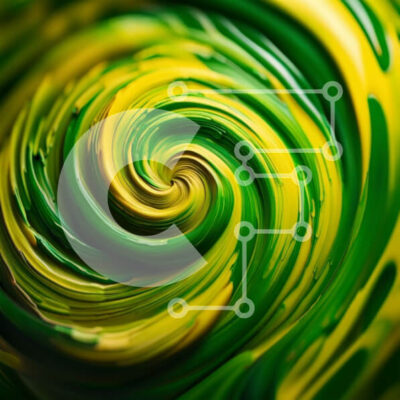 Intra Συλλεκτικό Ξύλινο Παζλ Plywood  4mm - Δονούμενος και εντυπωσιακός στροβιλισμός πράσινου και κίτρινου χρώματος Σε Ξύλινο Κουτί - Διαστάσεις Puzzle: 10x10 cm – 25 κομμάτια - Image 1