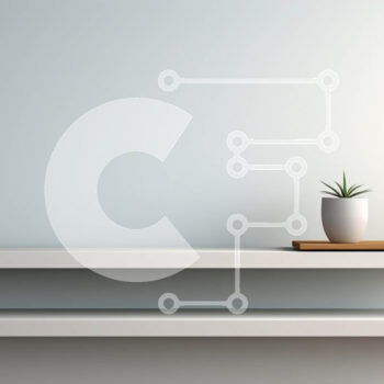 Intra Συλλεκτικό Ξύλινο Παζλ Plywood  4mm - Λευκό ράφι με μικρό φυτό σε γλάστρα σε ανοιχτό γκρι τοίχο Σε Ξύλινο Κουτί - Διαστάσεις Puzzle: 10x10 cm – 25 κομμάτια - Image 1