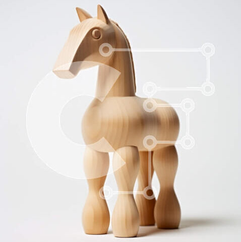 Intra Συλλεκτικό Ξύλινο Παζλ Plywood  4mm - Αξιολάτρευτο ξύλινο παιχνίδι αλόγων για παιχνίδι Σε Ξύλινο Κουτί - Διαστάσεις: 10x10 cm – 25 κομμάτια - Image 1