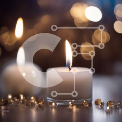 Intra Συλλεκτικό Ξύλινο Παζλ Plywood 4mm - Λευκά κεριά στο τραπέζι με θολό φόντο Σε Ξύλινο Κουτί - Διαστάσεις Puzzle: 10x10 cm – 25 κομμάτια - Image 1