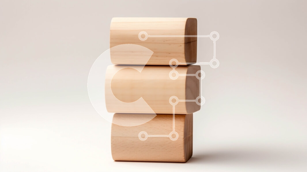 Intra Συλλεκτικό Ξύλινο Παζλ Plywood  4mm - Ξύλινοι μπλοκ στοιβαγμένοι σε τακτοποιημένο σχηματισμό Σε Ξύλινο Κουτί - Διαστάσεις: 10x10 cm – 25 κομμάτια