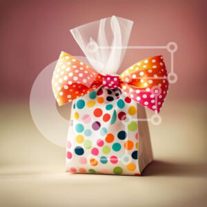 Intra Συλλεκτικό Ξύλινο Παζλ Plywood  4mm - Ζωντανό κουτί δώρου με φιόγκο πουά Σε Ξύλινο Κουτί - Διαστάσεις: 10x10 cm – 25 κομμάτια