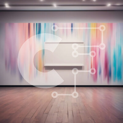 Intra Συλλεκτικό Ξύλινο Παζλ Plywood  4mm - Κενός λευκός καμβάς στη γκαλερί μουσείων με πολύχρωμους αφηρημένους τοίχους Σε Ξύλινο Κουτί - Διαστάσεις Puzzle: 10x10 cm – 25 κομμάτια - Image 1