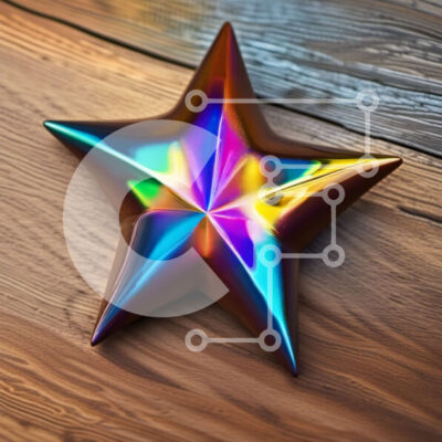 Intra Συλλεκτικό Ξύλινο Παζλ Plywood  4mm - Δονούμενο και εντυπωσιακό αντικείμενο σε σχήμα αστεριού σε ξύλινη επιφάνεια Σε Ξύλινο Κουτί - Διαστάσεις: 10x10 cm – 25 κομμάτια - Image 1