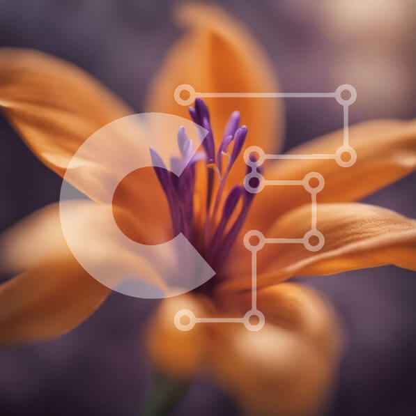 Intra Συλλεκτικό Ξύλινο Παζλ Plywood  4mm - Κοντινό πλάνο ενός φωτεινού πορτοκαλί λουλουδιού κρίνου Σε Ξύλινο Κουτί - Διαστάσεις: 10x10 cm – 25 κομμάτια