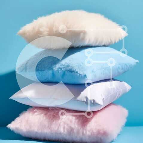 Intra Συλλεκτικό Ξύλινο Παζλ Plywood  4mm - Στοίβα από πολύχρωμα μαξιλάρια με μοναδικές υφές Σε Ξύλινο Κουτί - Διαστάσεις Puzzle: 10x10 cm – 25 κομμάτια - Image 1