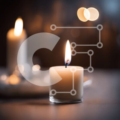 Intra Συλλεκτικό Ξύλινο Παζλ Plywood  4mm - Αναμμένα κεριά σε ένα σκούρο ξύλινο τραπέζι Σε Ξύλινο Κουτί - Διαστάσεις Puzzle: 10x10 cm – 25 κομμάτια - Image 1