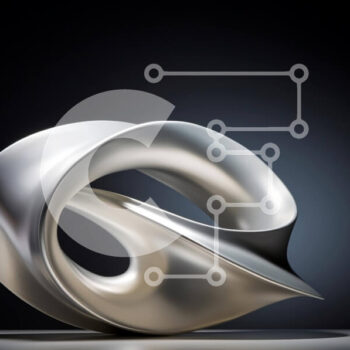 Intra Συλλεκτικό Ξύλινο Παζλ Plywood  4mm - Curved Silver Sculpture of Letter Q Σε Ξύλινο Κουτί - Διαστάσεις: 10x10 cm – 25 κομμάτια - Image 1