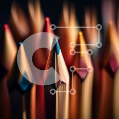 Intra Συλλεκτικό Ξύλινο Παζλ Plywood 4mm - Ζωντανή εικόνα με πολύχρωμα μολύβια σε σειρά Σε Ξύλινο Κουτί - Διαστάσεις: 10x10 cm – 25 κομμάτια - Image 1