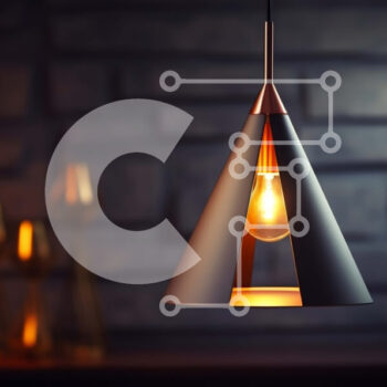 Intra Συλλεκτικό Ξύλινο Παζλ Plywood  4mm - Μοντέρνο μαύρο φωτιστικό που κρέμεται από την οροφή Σε Ξύλινο Κουτί - Διαστάσεις Puzzle: 10x10 cm – 25 κομμάτια - Image 1