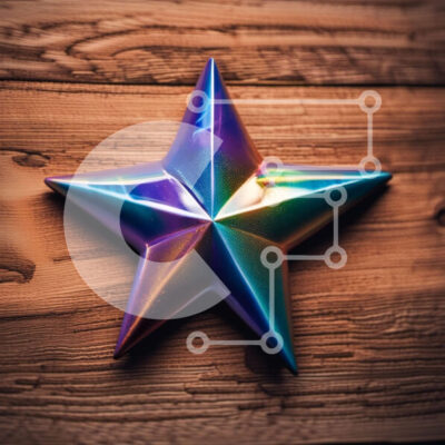 Intra Συλλεκτικό Ξύλινο Παζλ Plywood  4mm - Δονούμενο μεταλλικό ή πλαστικό αστέρι σε ξύλινο φόντο Σε Ξύλινο Κουτί - Διαστάσεις: 10x10 cm – 25 κομμάτια - Image 1